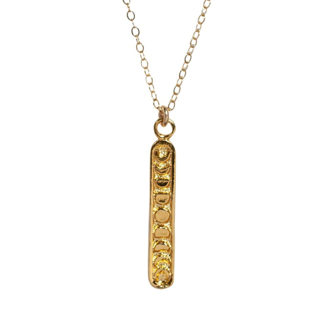 Moon Phase Necklace Gold - Waffles & Honey Jewelry
