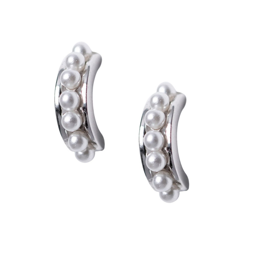 Pearl Lexi Studs in Silver