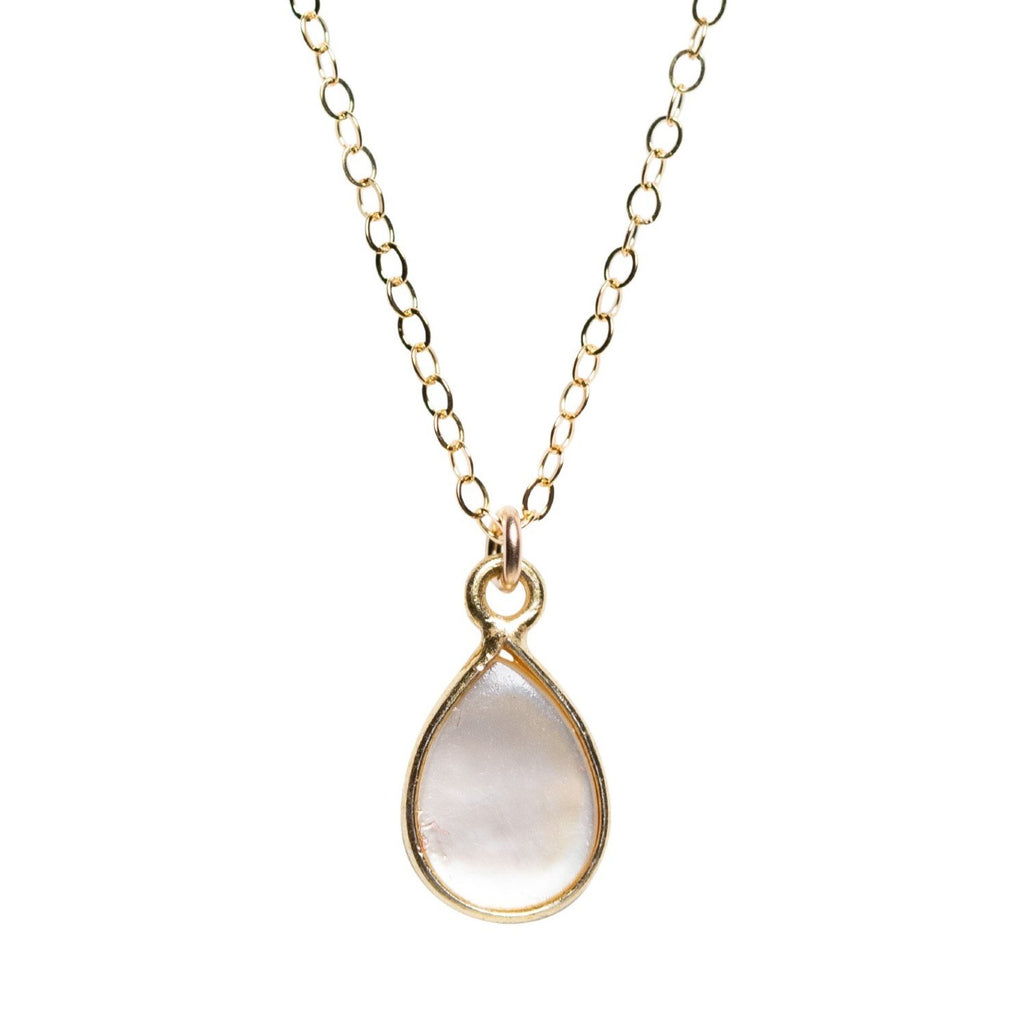 Mini Pearl Teardrop Necklace