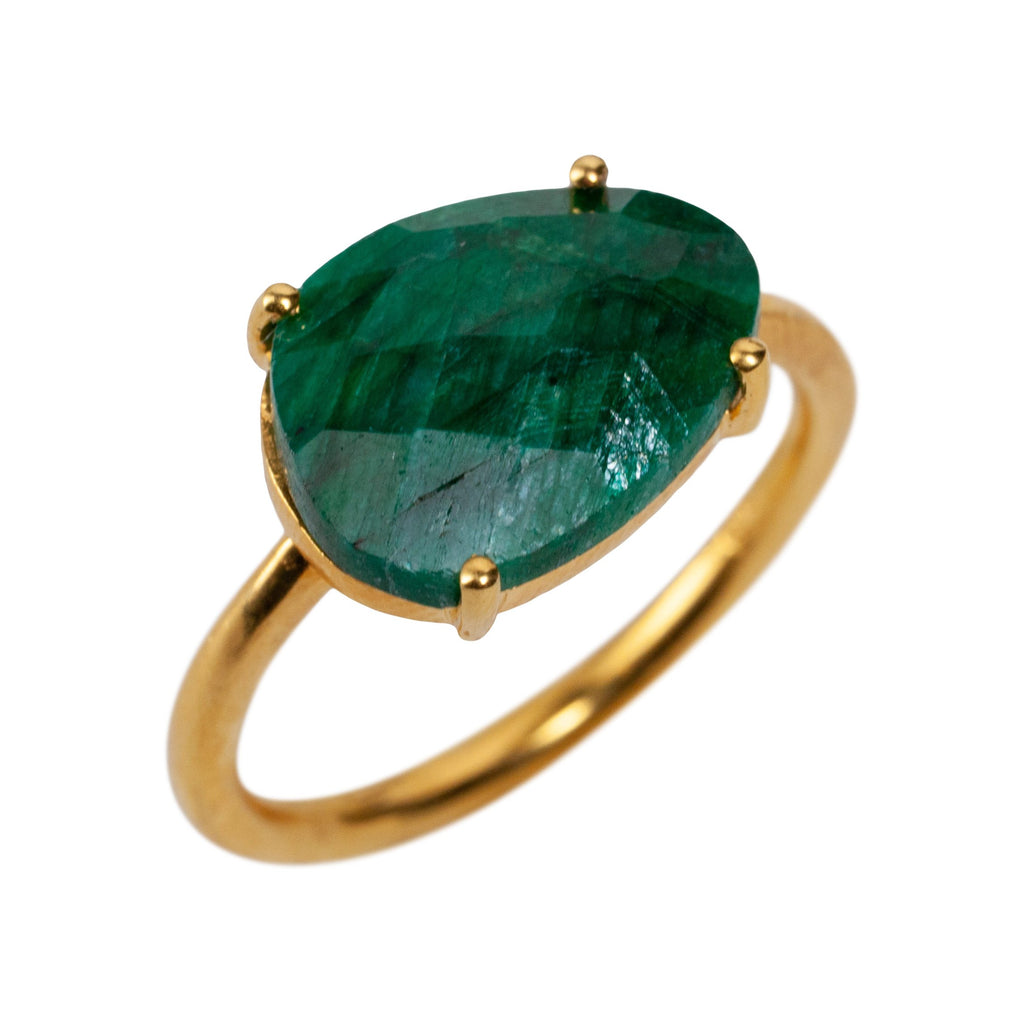 Gaia Ring in Emerald - Waffles & Honey Jewelry