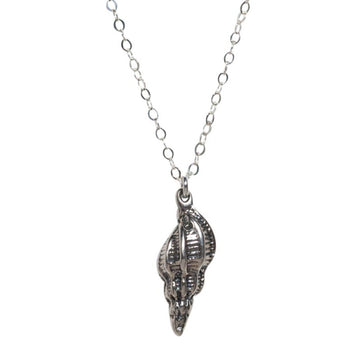 Sebastian Shell Necklace in Silver - Waffles & Honey Jewelry
