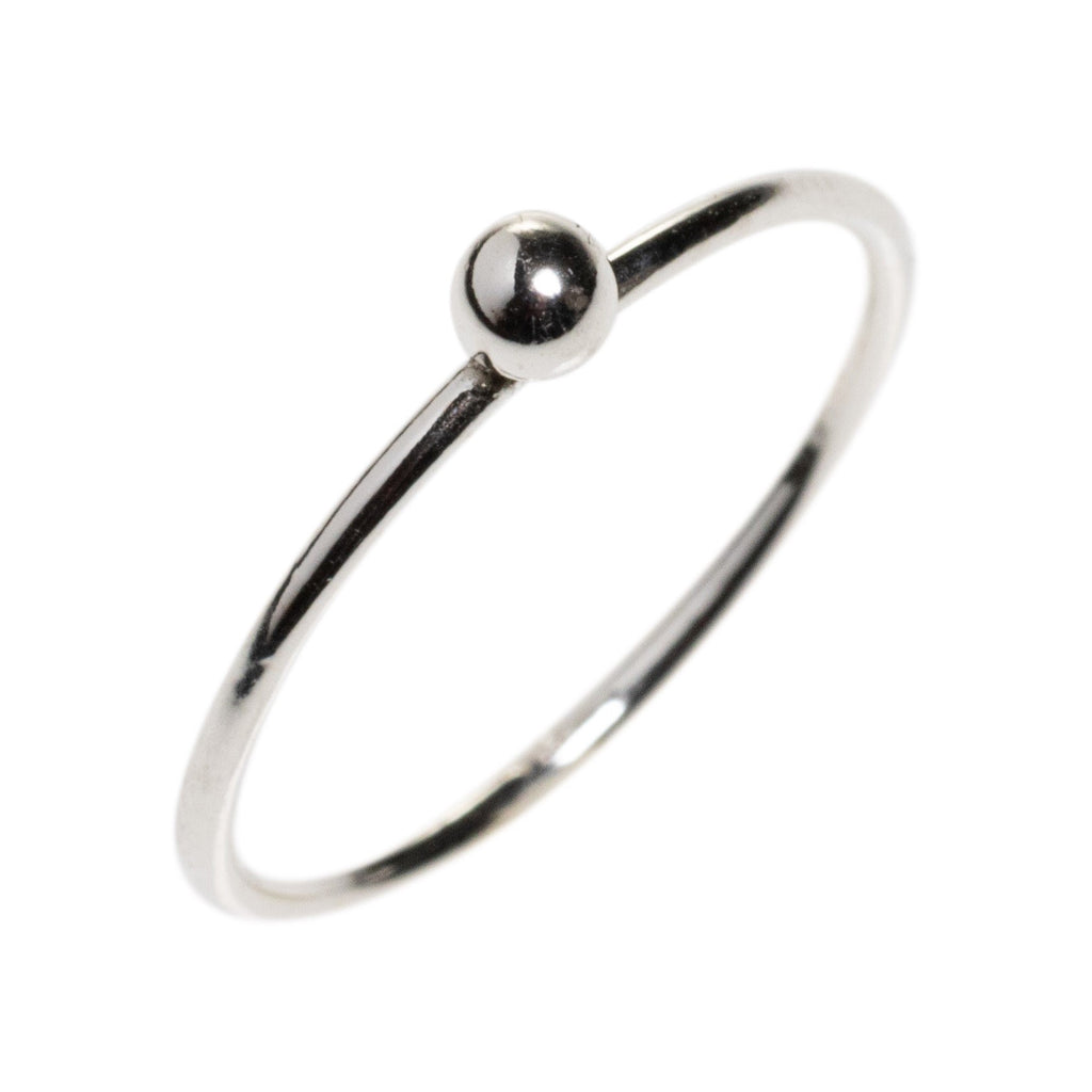 Stacking Ring Dot Ring in Silver