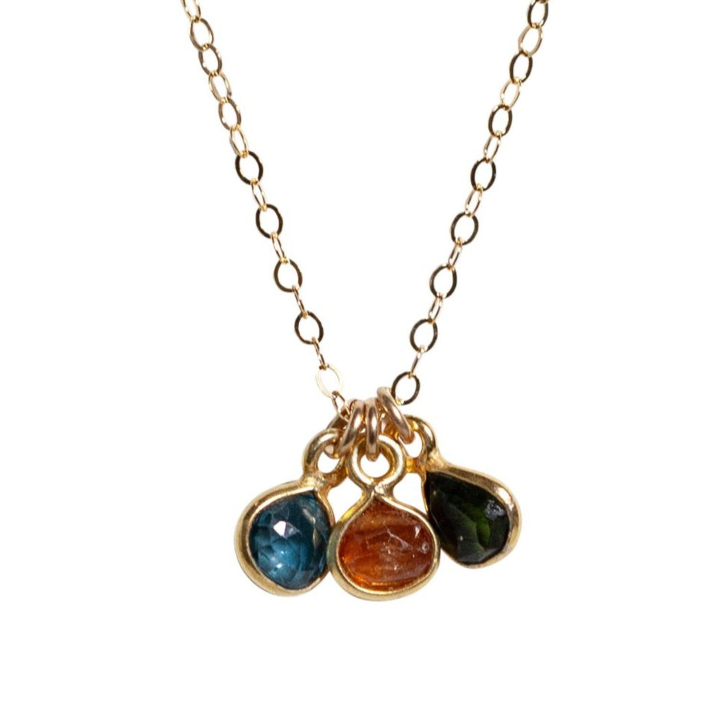 Triple Topaz Necklace - Waffles & Honey Jewelry