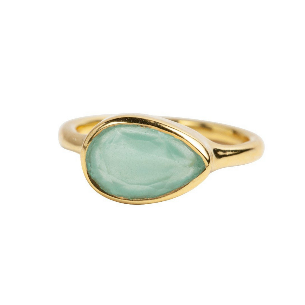 Teardrop Ring in Chalcedony