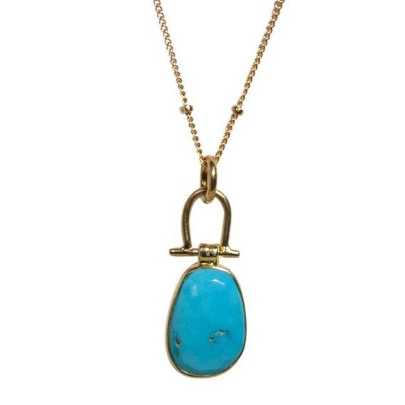 Turquoise LUX Necklace - Waffles & Honey Jewelry