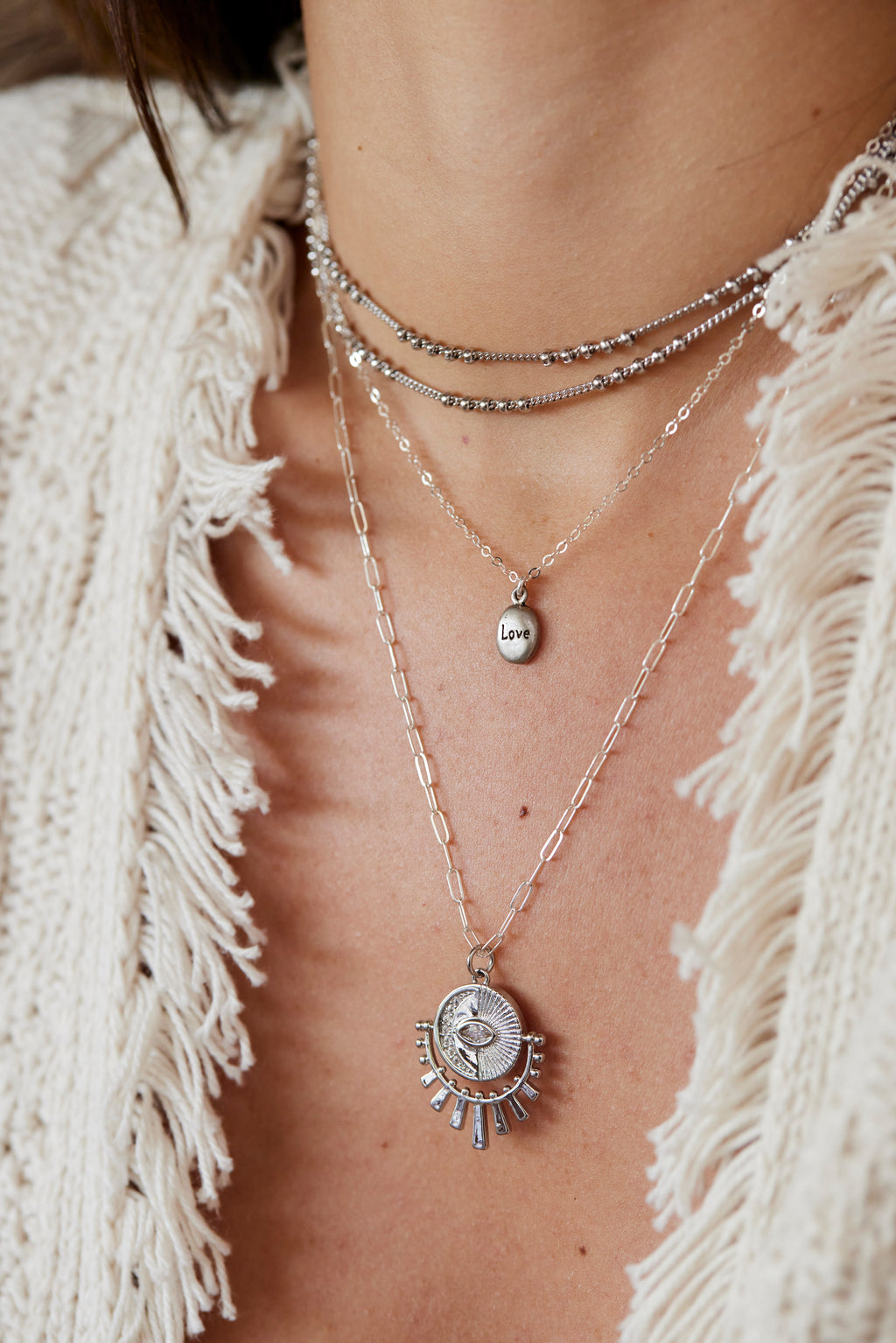 Rhea Necklace in Silver