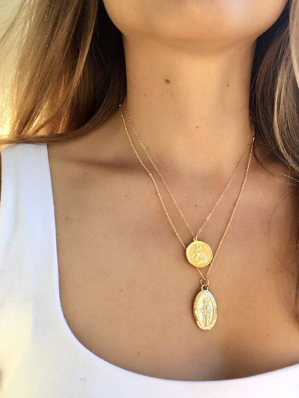 Aquarius Zodiac Necklace in Gold-Necklaces-Waffles & Honey Jewelry-Waffles & Honey Jewelry