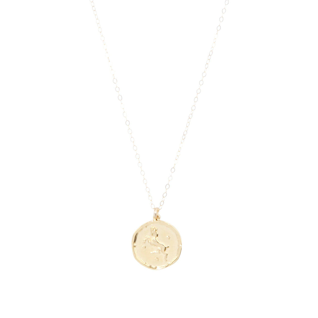 Aries Zodiac Necklace in Gold-Necklaces-Waffles & Honey Jewelry-Waffles & Honey Jewelry
