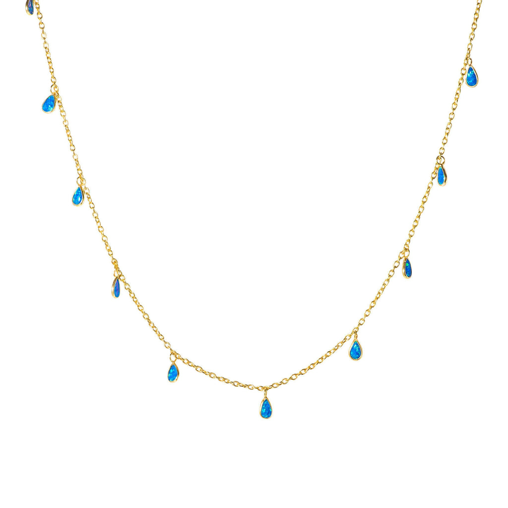 Blue Opal Choker-Necklaces-Waffles & Honey Jewelry-Waffles & Honey Jewelry