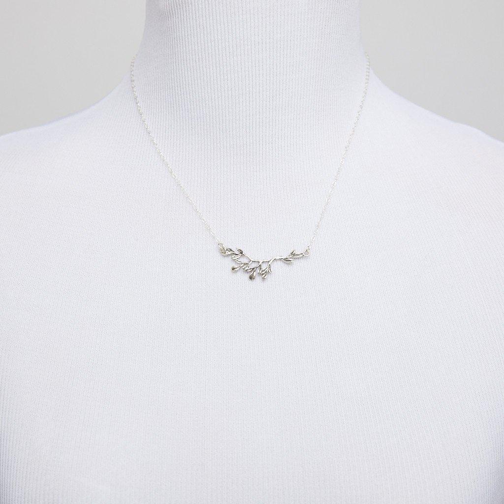 Branch Necklace in Silver-Necklaces-Waffles & Honey Jewelry-Waffles & Honey Jewelry