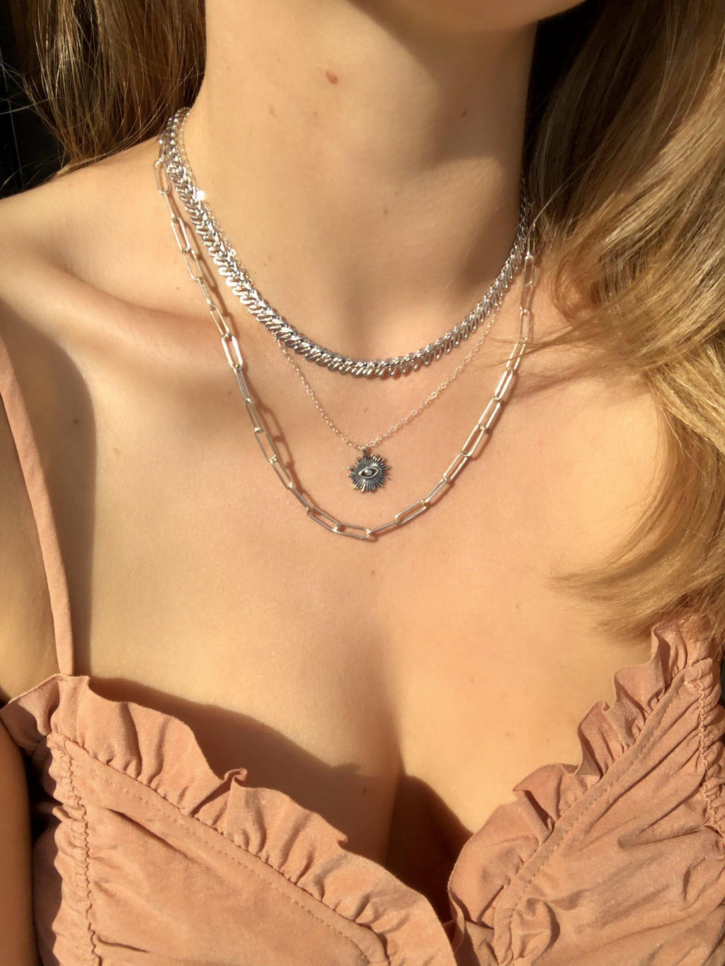 Bruna Choker in Silver-Necklaces-Waffles & Honey Jewelry-Waffles & Honey Jewelry