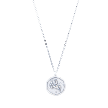 Capricorn Zodiac Necklace in Silver-Necklaces-Waffles & Honey Jewelry-Waffles & Honey Jewelry