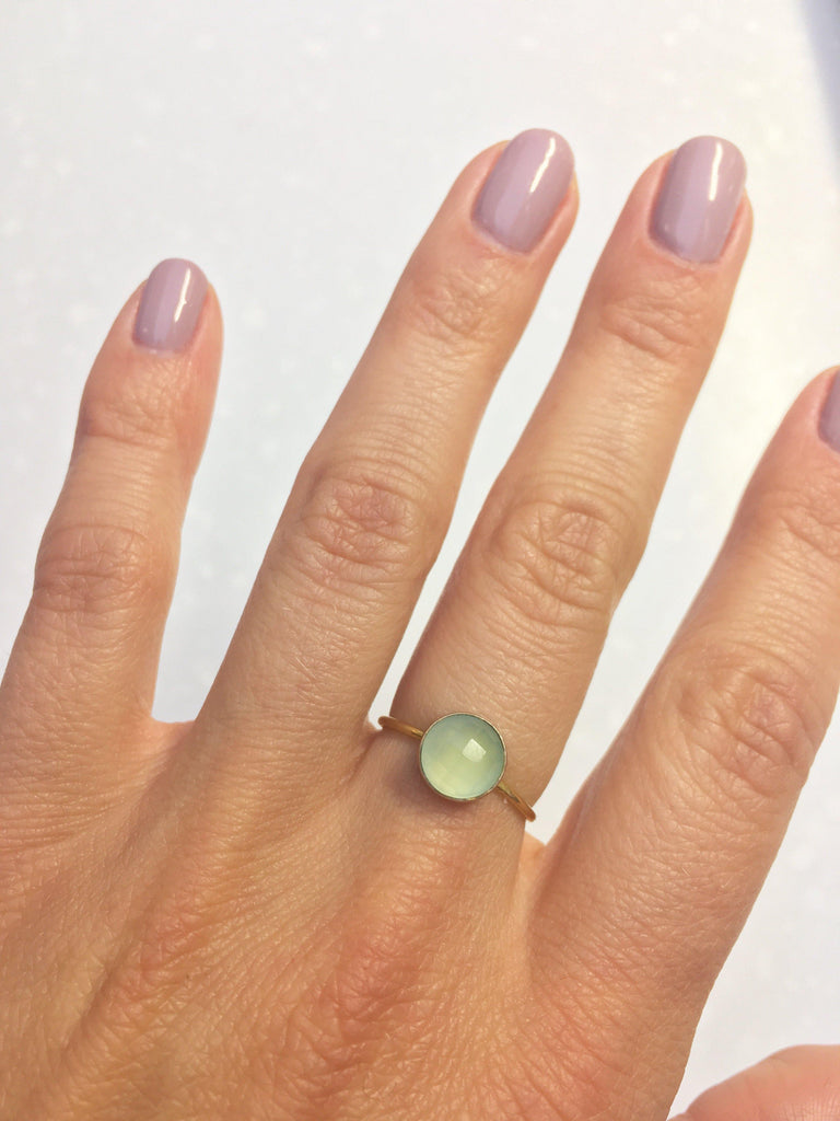 Chalcedony Circle Stacking Ring-Rings-Waffles & Honey Jewelry-Waffles & Honey Jewelry