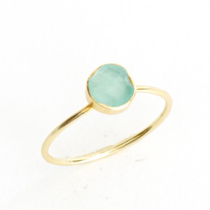 Chalcedony Circle Stacking Ring-Rings-Waffles & Honey Jewelry-Waffles & Honey Jewelry