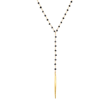 Cindy Lariat in Blue Spinel-Necklaces-Waffles & Honey Jewelry-Waffles & Honey Jewelry