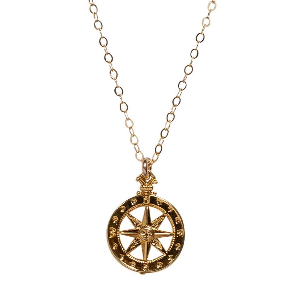 Compass Rose Necklace - Waffles & Honey Jewelry