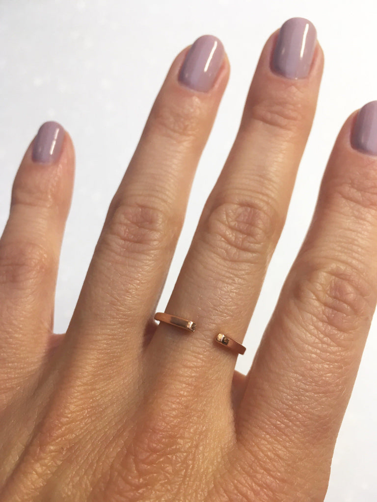 Cuff Ring in Rose Gold-Rings-Waffles & Honey Jewelry-Waffles & Honey Jewelry