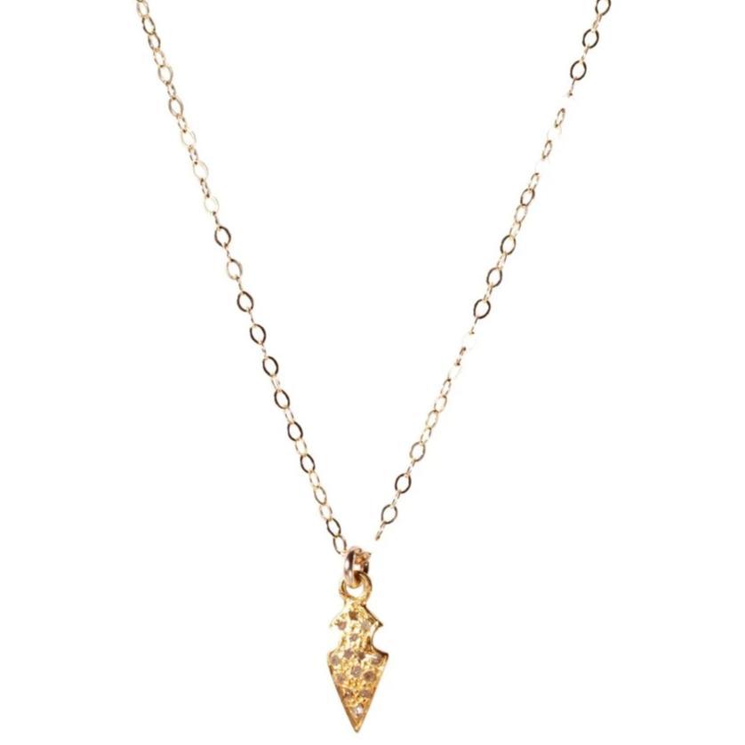 Diamond Arrow Necklace-Necklaces-Waffles & Honey Jewelry-Waffles & Honey Jewelry