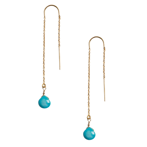 Ear Threaders in Turquoise