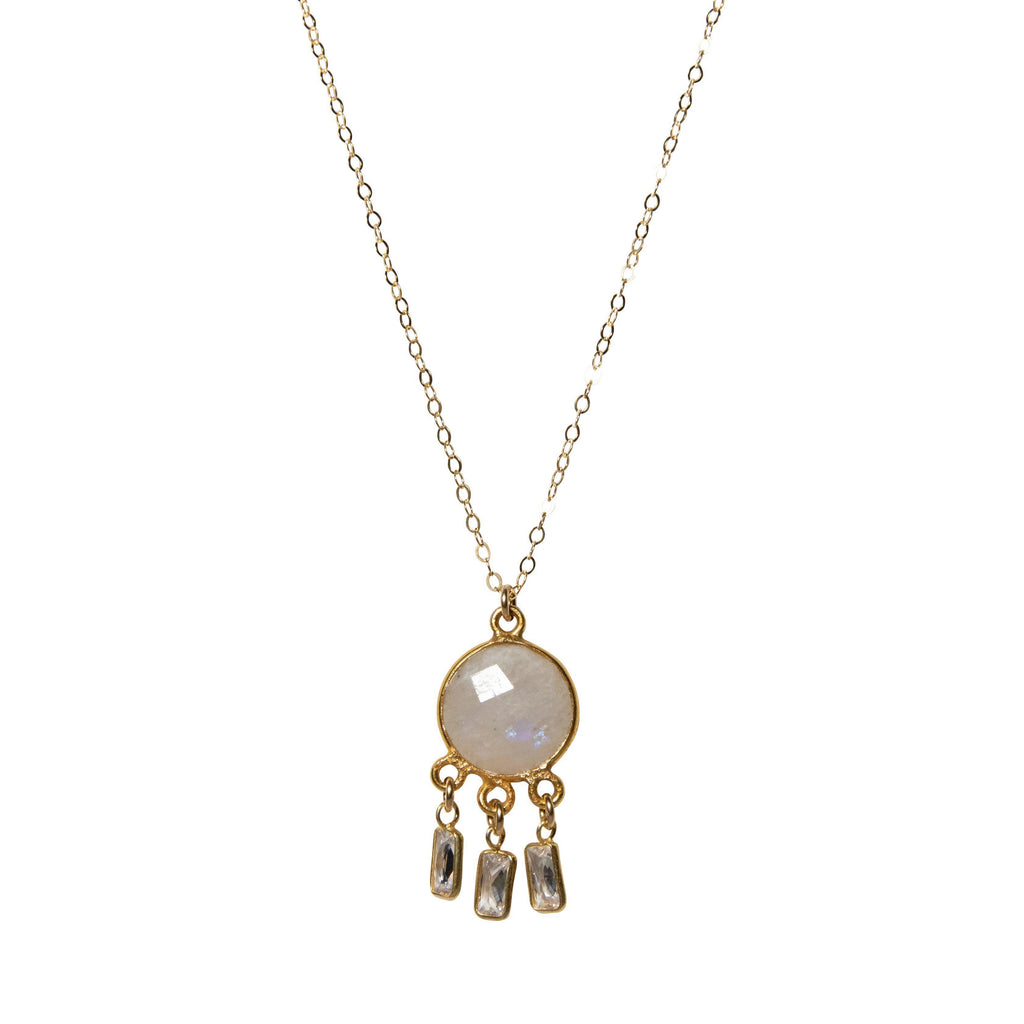 Erin Shaker Necklace in Moonstone-Necklaces-Waffles & Honey Jewelry-Waffles & Honey Jewelry