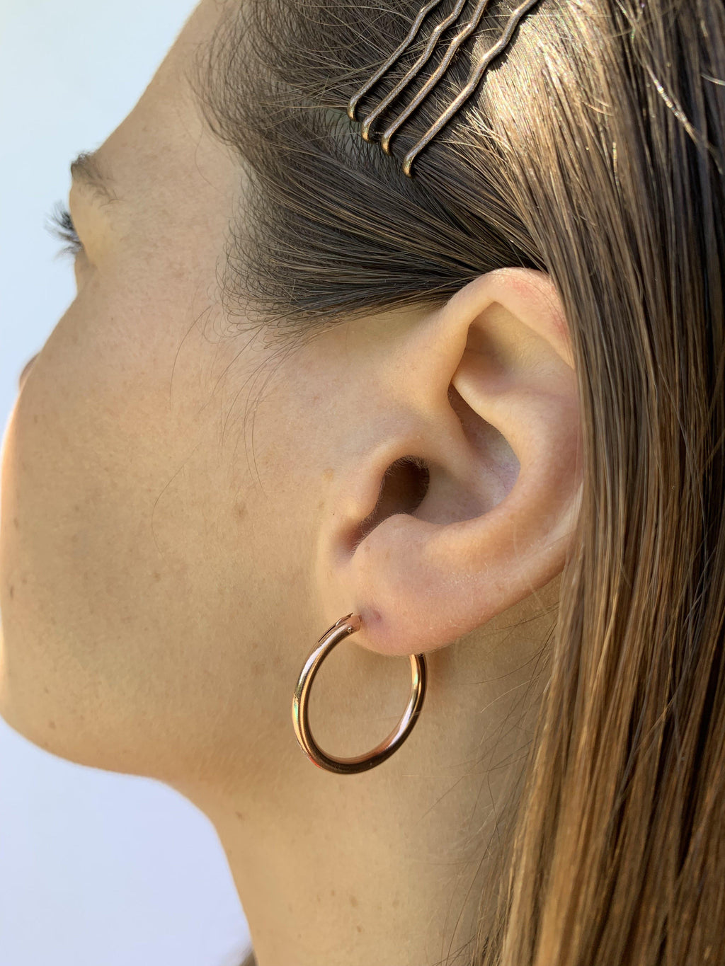 Essential Hoops in Rose Gold-Earrings-Waffles & Honey Jewelry-Waffles & Honey Jewelry