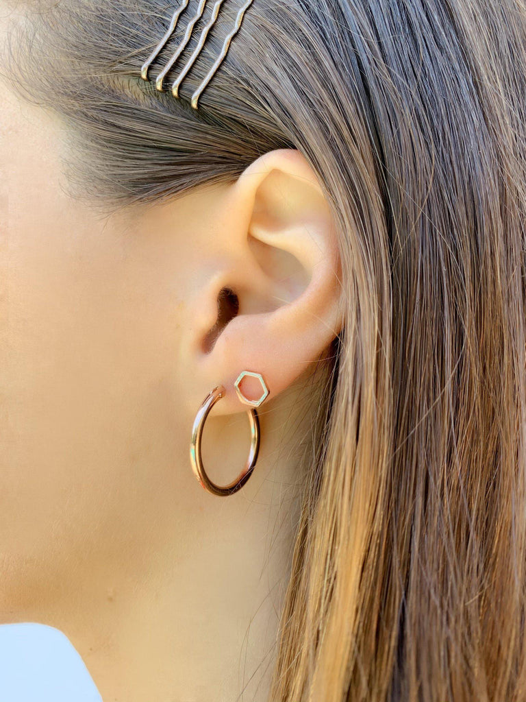 Essential Hoops in Rose Gold-Earrings-Waffles & Honey Jewelry-Waffles & Honey Jewelry