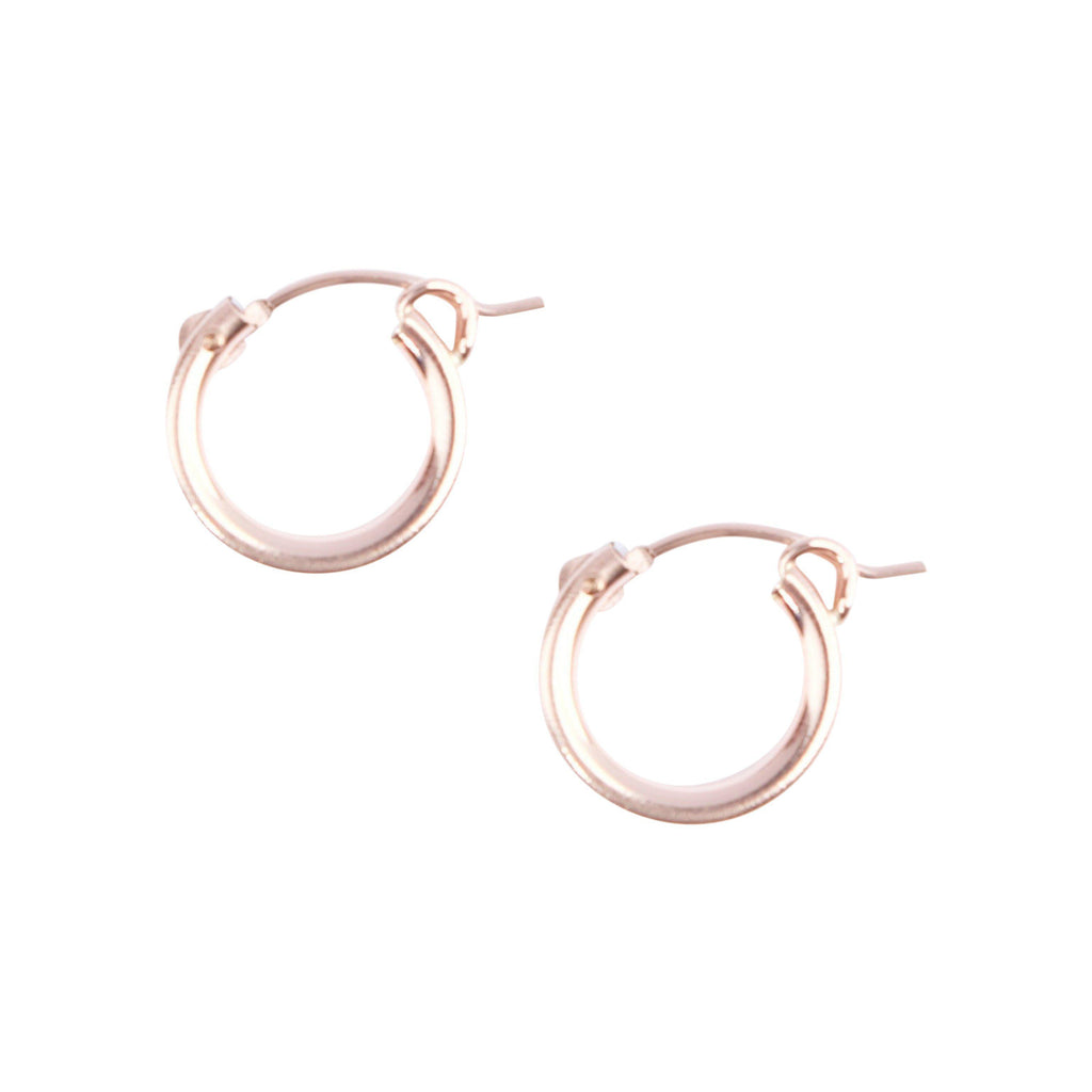 Essential Hugging Hoops in Rose Gold-Earrings-Waffles & Honey Jewelry-Waffles & Honey Jewelry