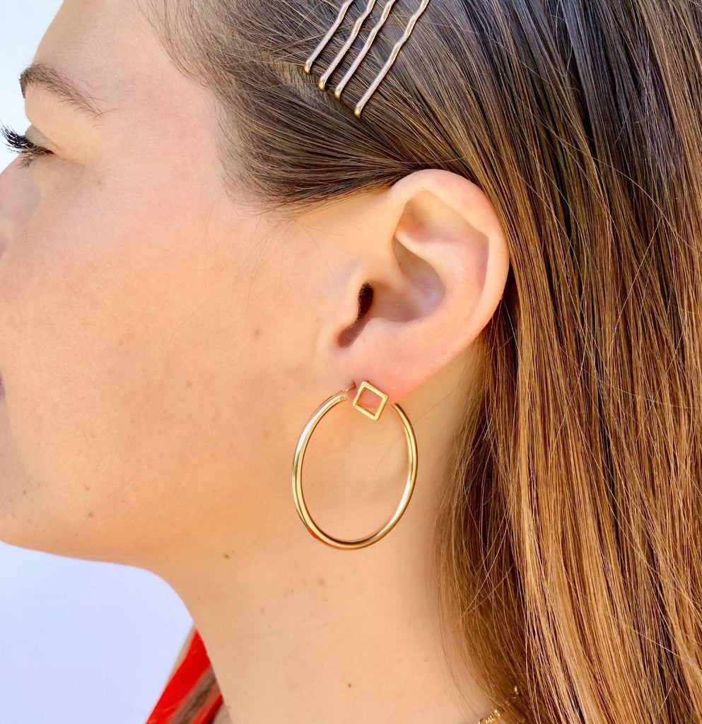 Essential Venti Hoops in Gold-Earrings-Waffles & Honey Jewelry-Waffles & Honey Jewelry