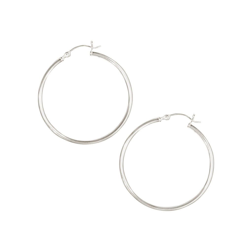 Essential Venti Hoops in Silver-Earrings-Waffles & Honey Jewelry-Waffles & Honey Jewelry