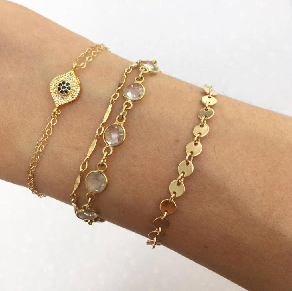 Evil Eye Bracelet-bracelet-Waffles & Honey Jewelry-Waffles & Honey Jewelry