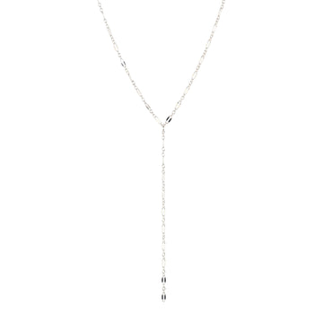 Figaro Lariat in Silver-Necklaces-Waffles & Honey Jewelry-Waffles & Honey Jewelry