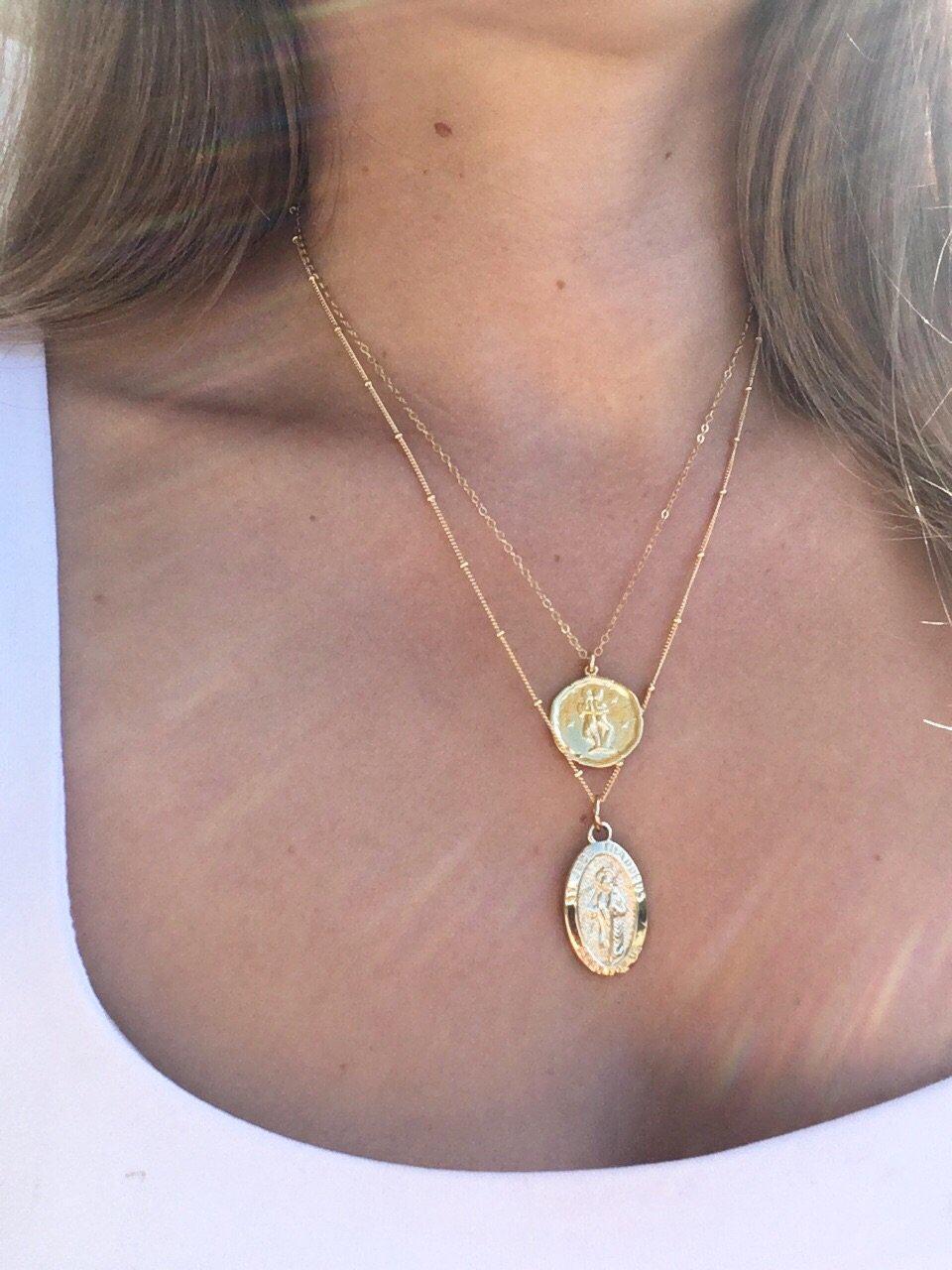 Gemini Zodiac Necklace in Gold-Necklaces-Waffles & Honey Jewelry-Waffles & Honey Jewelry