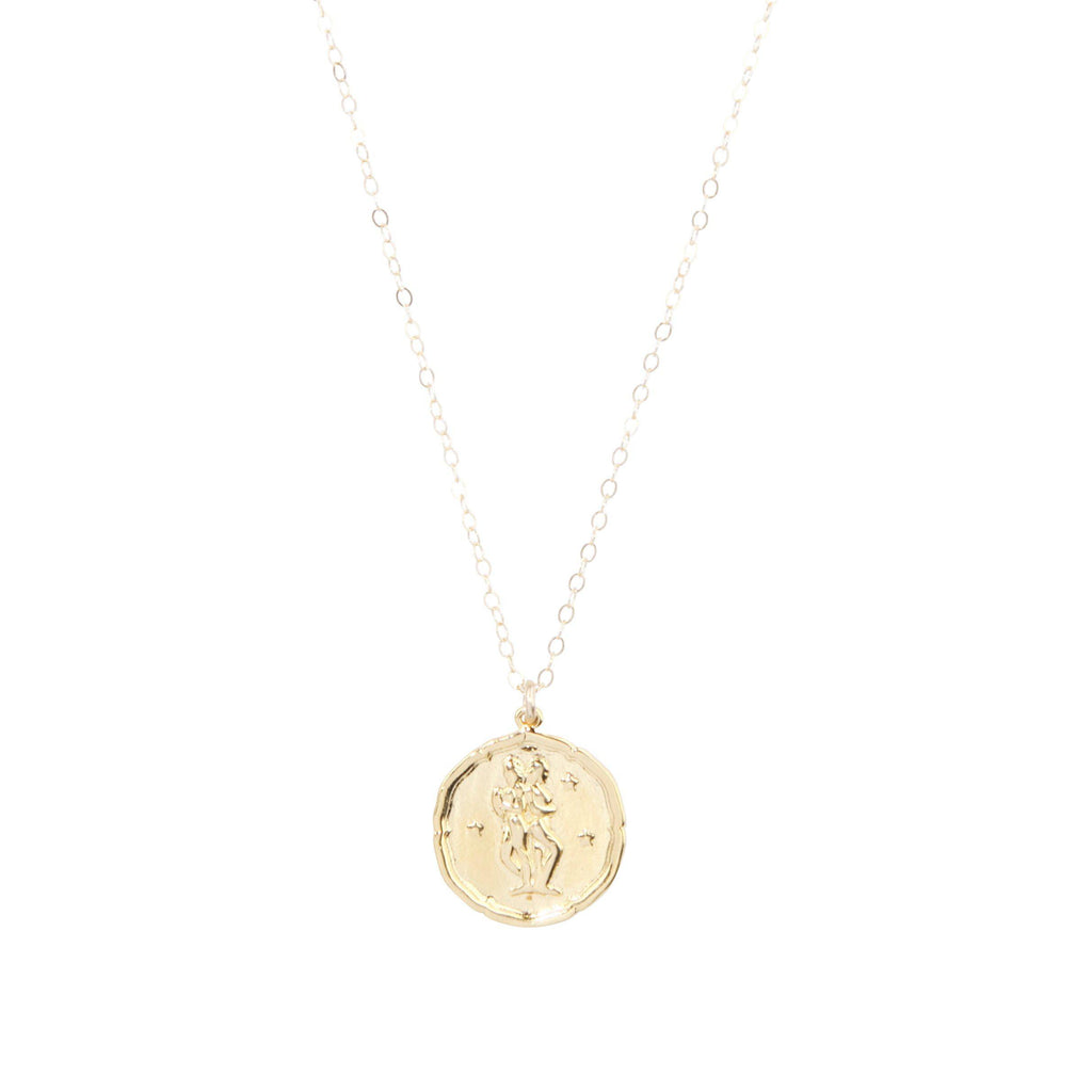 Gemini Zodiac Necklace in Gold-Necklaces-Waffles & Honey Jewelry-Waffles & Honey Jewelry