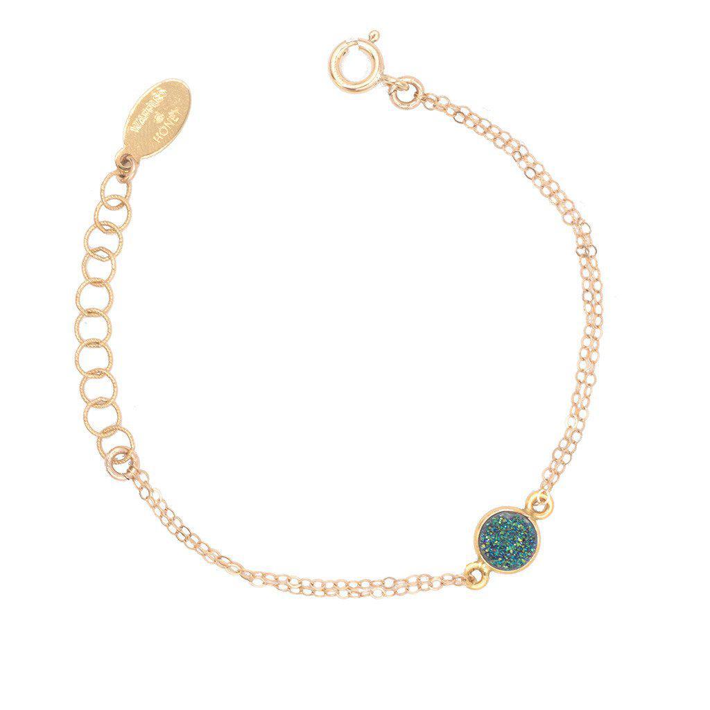 Gemstone Bracelet in Blue Druzy-bracelet-Waffles & Honey Jewelry-Waffles & Honey Jewelry