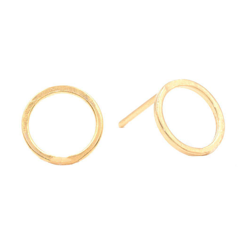 Geometric Circle Studs in Gold-Earrings-Waffles & Honey Jewelry-Waffles & Honey Jewelry