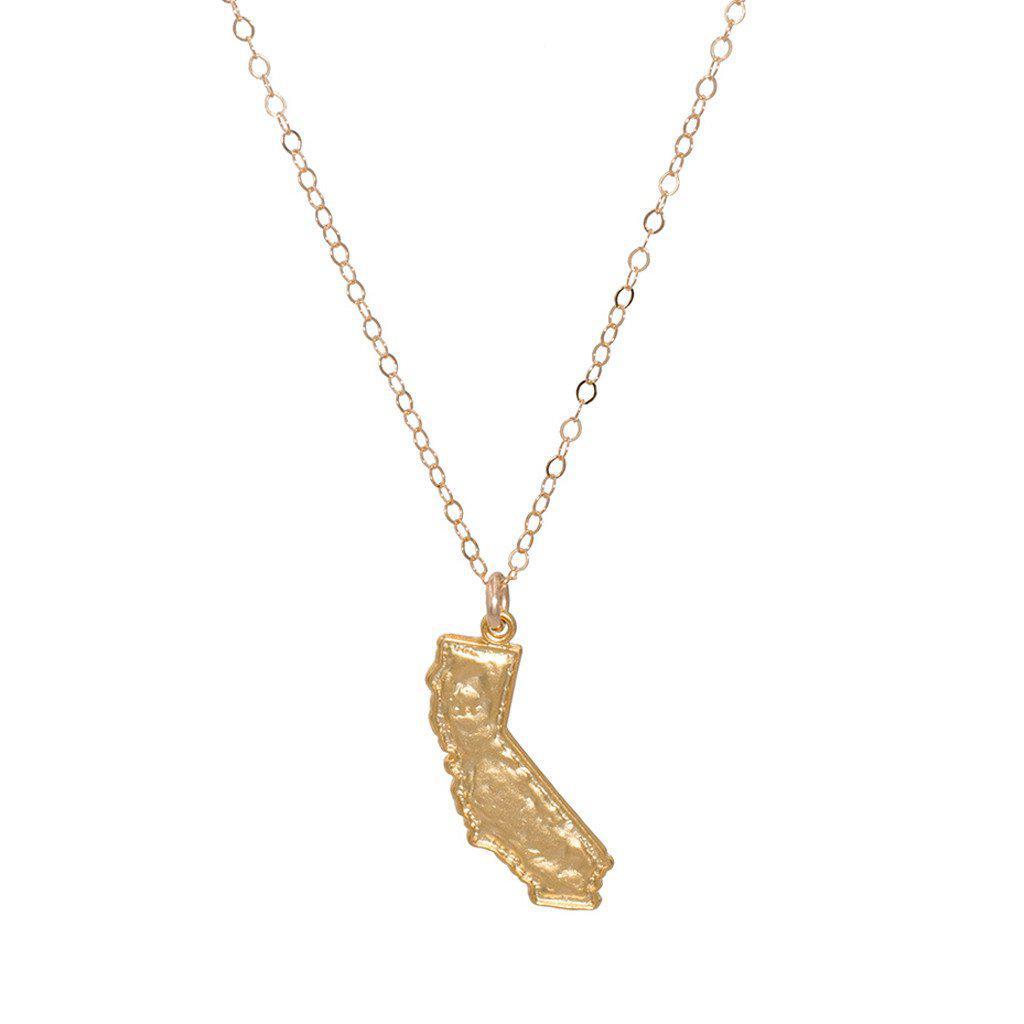 Gold California Necklace-Necklaces-Waffles & Honey Jewelry-Waffles & Honey Jewelry