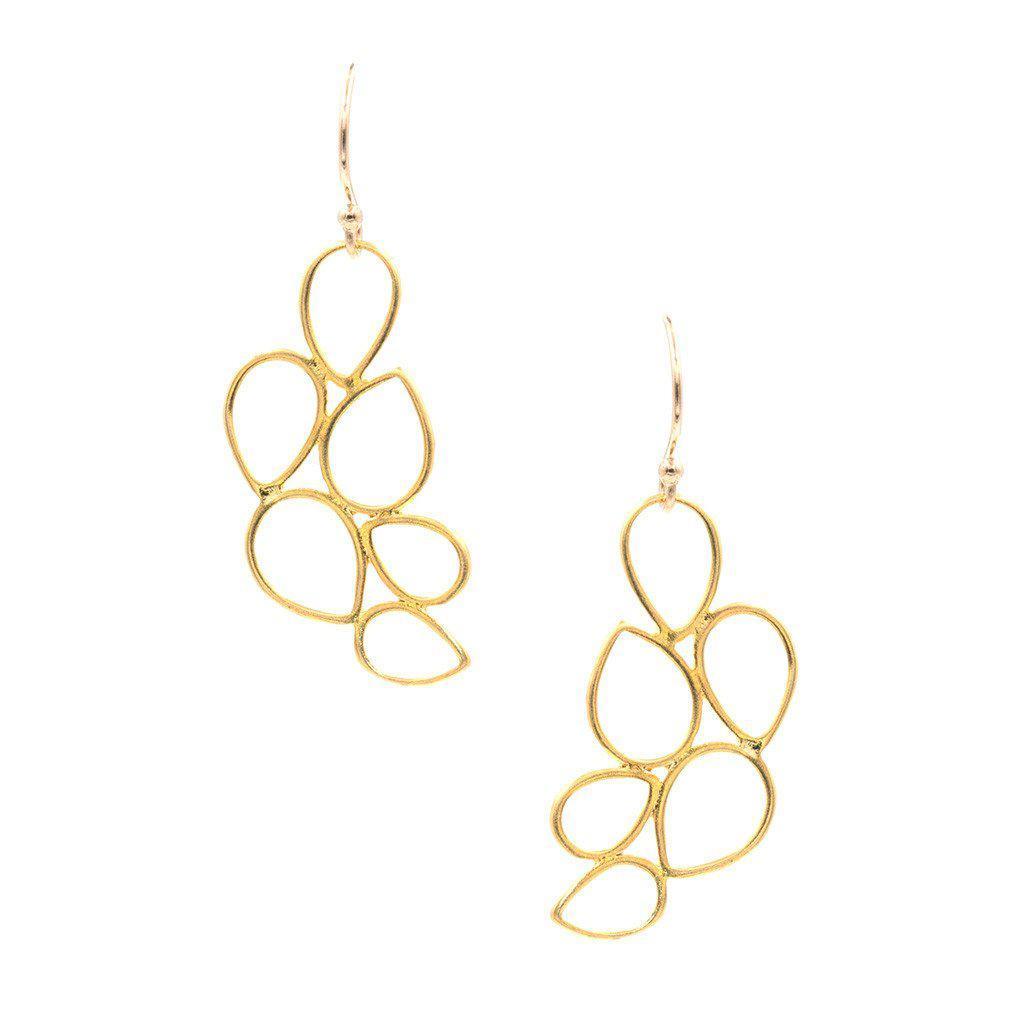 Gold Cluster Earrings-Earrings-Waffles & Honey Jewelry-Waffles & Honey Jewelry