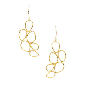Gold Cluster Earrings-Earrings-Waffles & Honey Jewelry-Waffles & Honey Jewelry