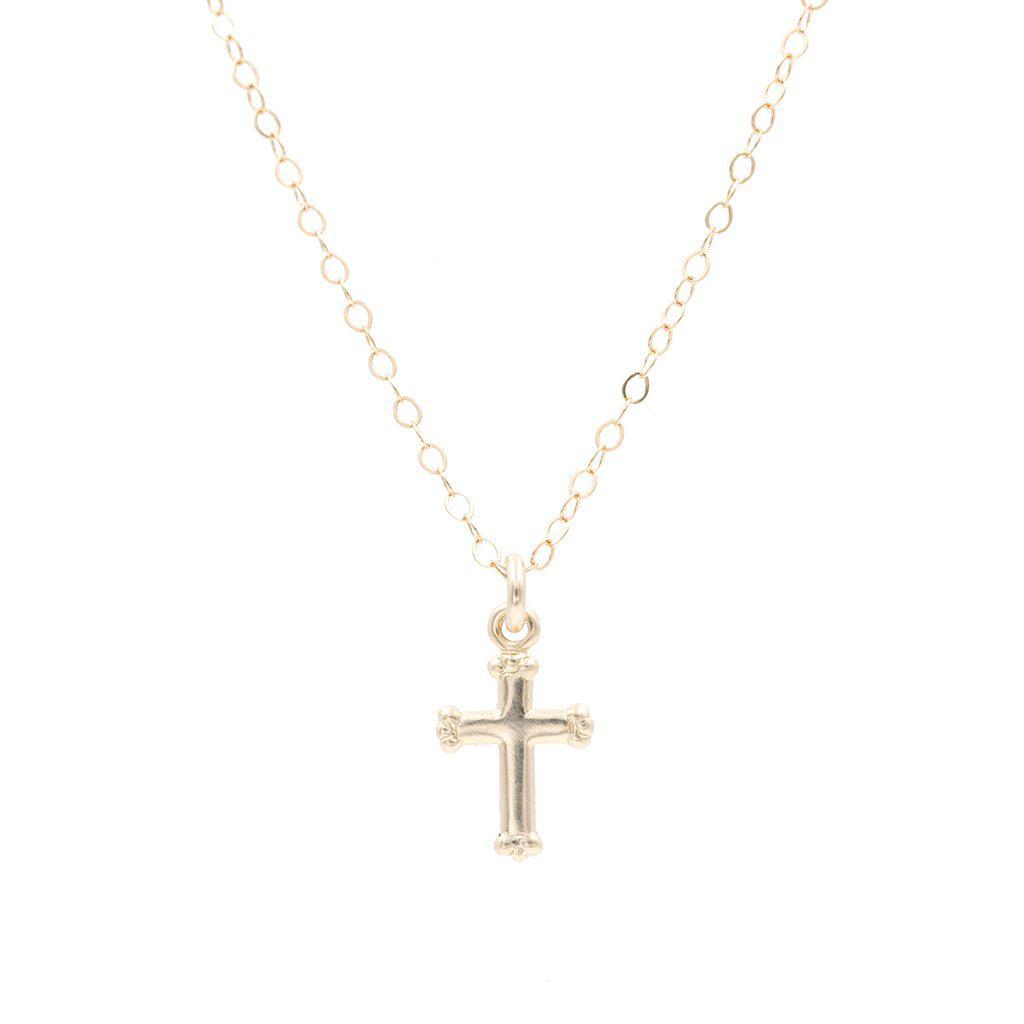 Gold Cross Necklace-Necklaces-Waffles & Honey Jewelry-Waffles & Honey Jewelry
