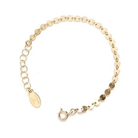 Gold Disc Bracelet-bracelet-Waffles & Honey Jewelry-Waffles & Honey Jewelry