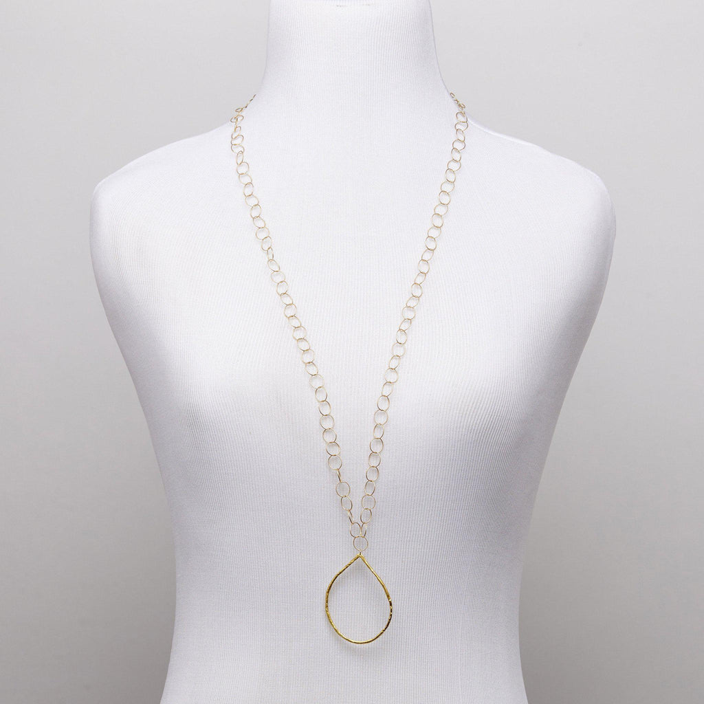 Gold Hoop Ana Necklace-Necklaces-Waffles & Honey Jewelry-Waffles & Honey Jewelry