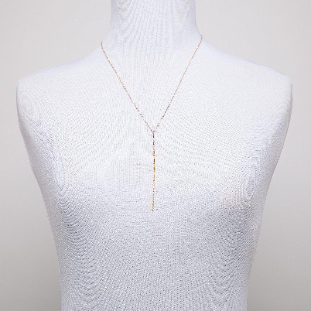 Gold Leaf Lariat-Necklaces-Waffles & Honey Jewelry-Waffles & Honey Jewelry