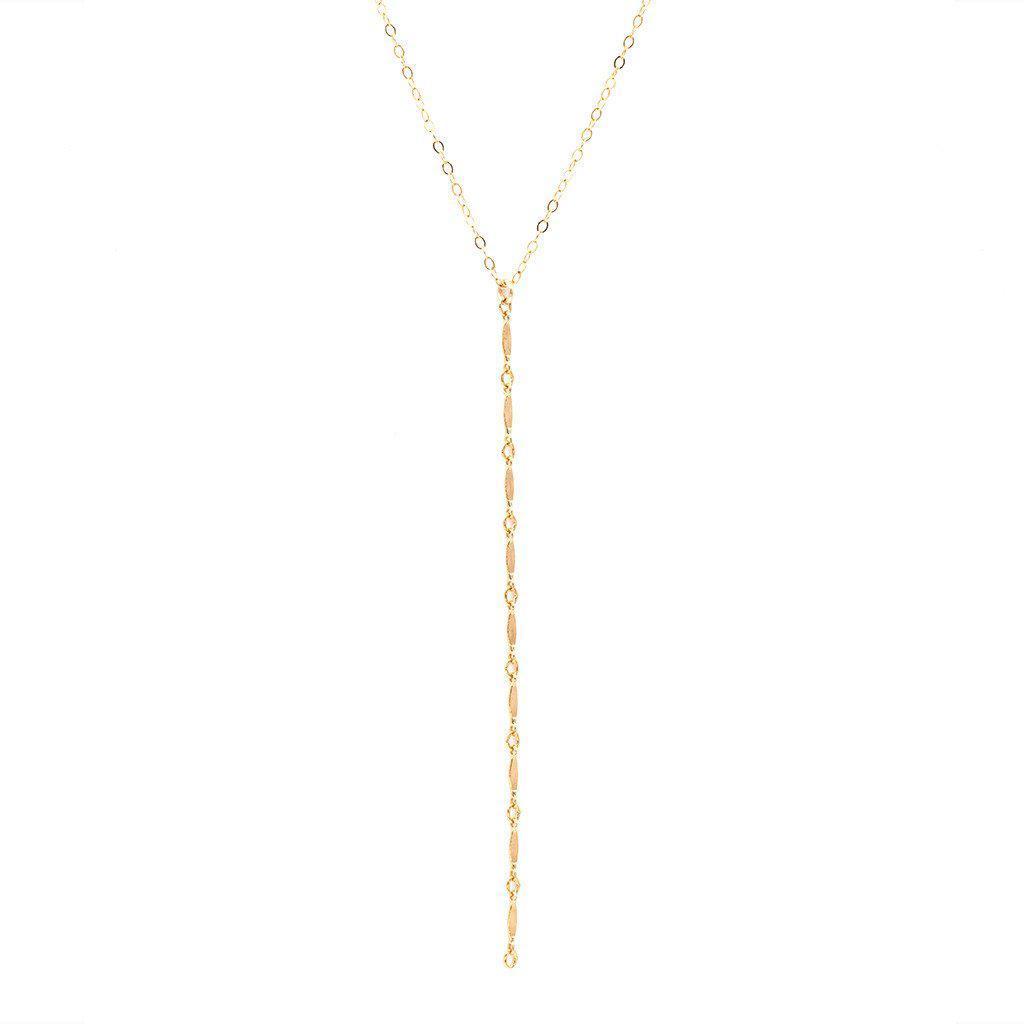 Gold Leaf Lariat-Necklaces-Waffles & Honey Jewelry-Waffles & Honey Jewelry