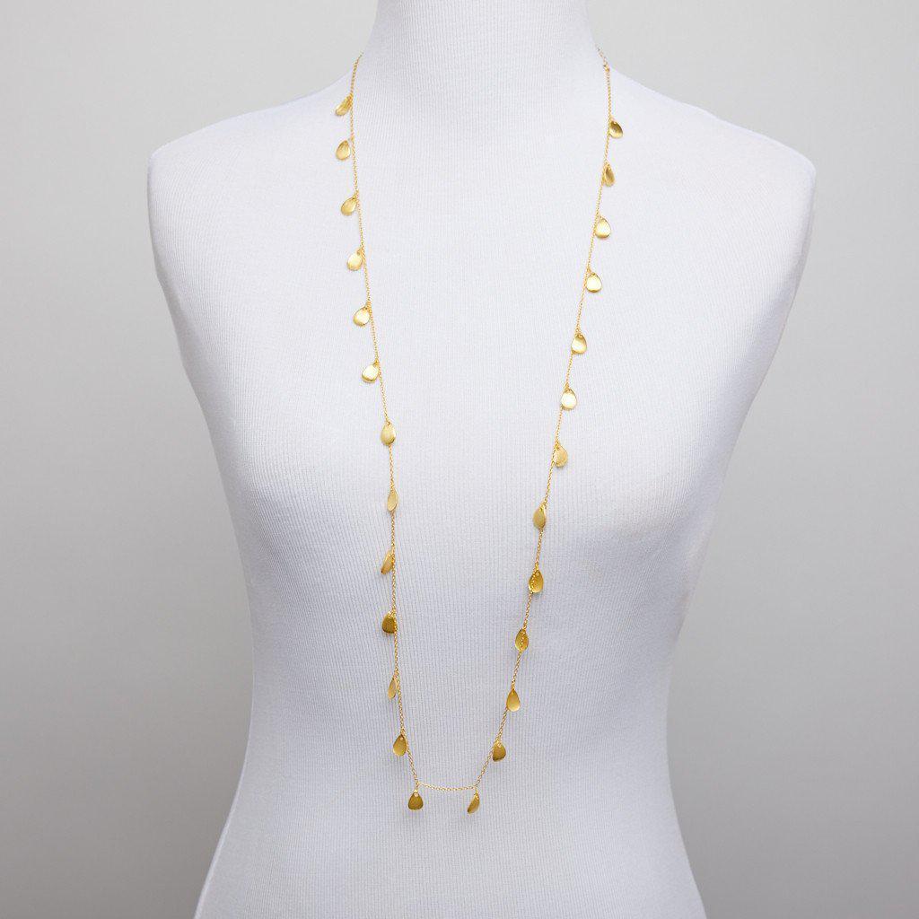 Gold Petal Necklace-Necklaces-Waffles & Honey Jewelry-Waffles & Honey Jewelry