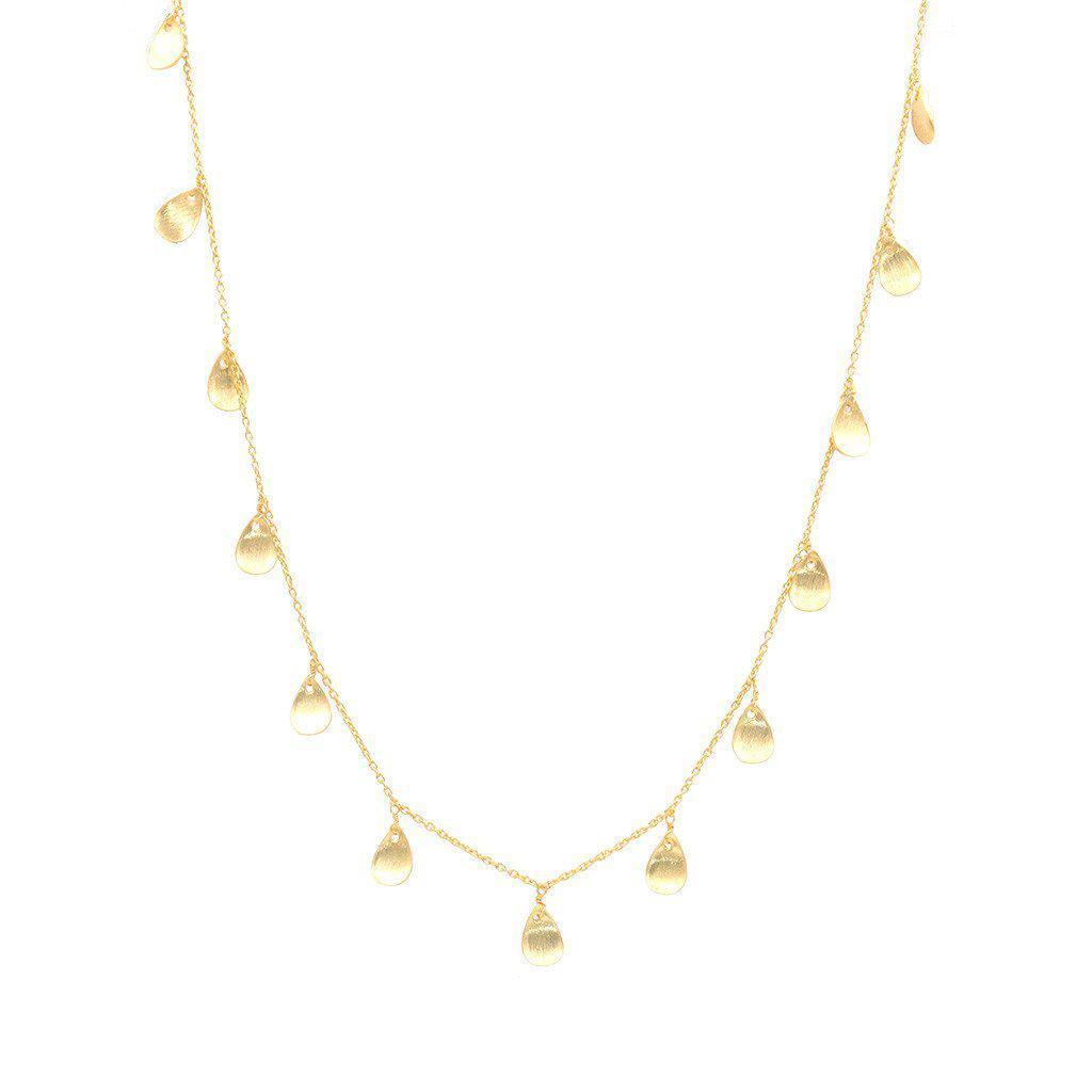Gold Petal Necklace-Necklaces-Waffles & Honey Jewelry-Waffles & Honey Jewelry