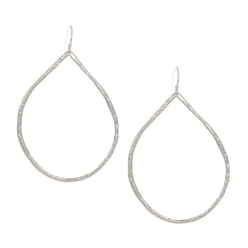 Hammered Hoops in Silver-Earrings-Waffles & Honey Jewelry-Waffles & Honey Jewelry