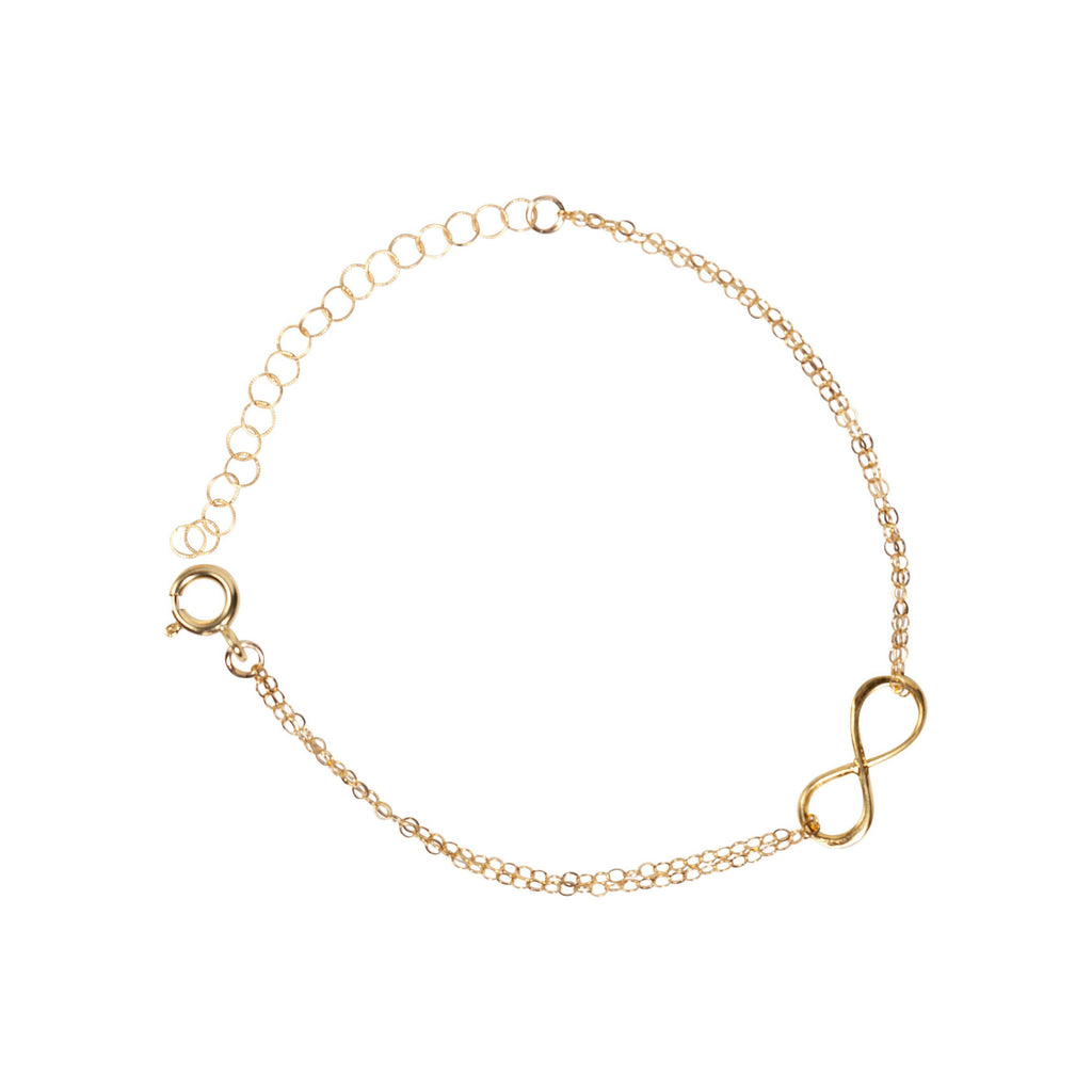 Infinity Bracelet in Gold-Necklaces-Waffles & Honey Jewelry-Waffles & Honey Jewelry