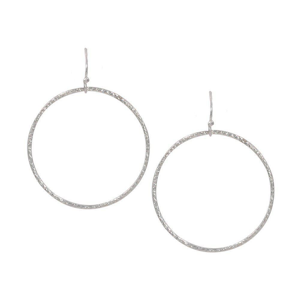 Infinity Circle Earrings in Silver-Earrings-Waffles & Honey Jewelry-Waffles & Honey Jewelry