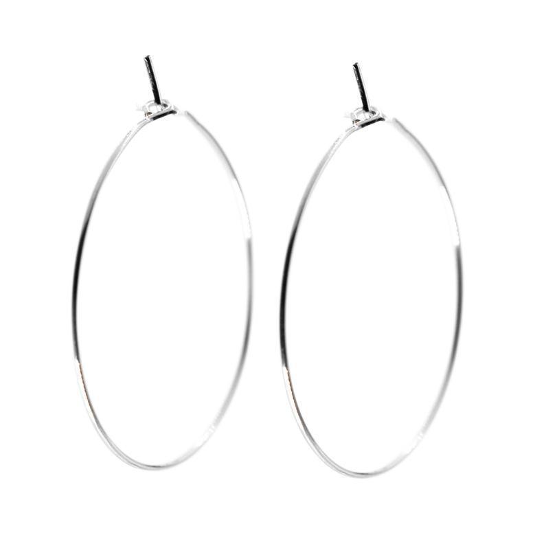 Isabel Hoops in Silver-Earrings-Waffles & Honey Jewelry-Waffles & Honey Jewelry