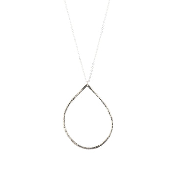 Large Hoop Necklace in Silver-Necklaces-Waffles & Honey Jewelry-Waffles & Honey Jewelry